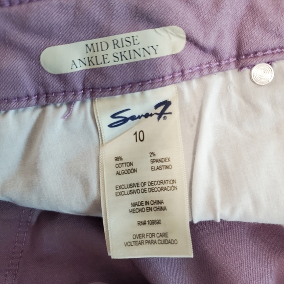 Seven7 Light Purple Skinny Ankle Mid-rise Jeans - Picture 14 of 16